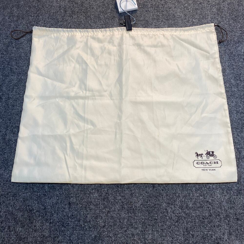 Coach Drawstring Hand Bag Purse Dust Bag 23 x 19 Satin Interior Great Condition